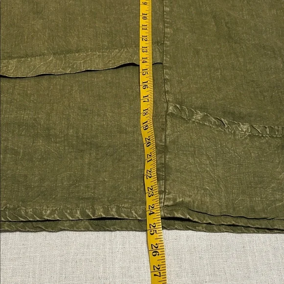 Beau Jours Top Women’s XL Olive Green Linen Lagenlook Boxy Beach - Picture 12 of 14